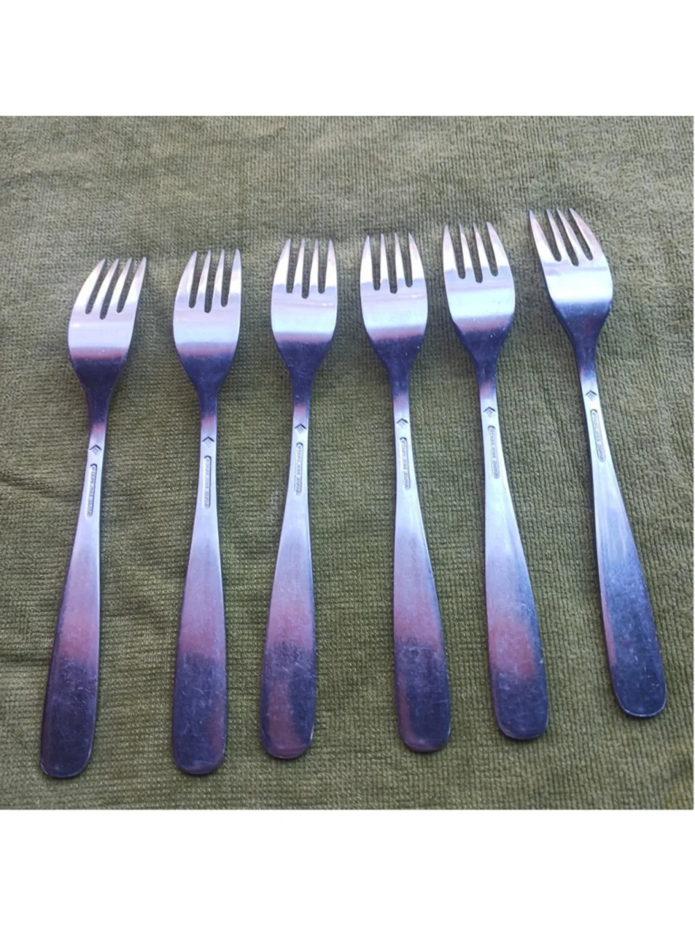 Serena Stainless Steel Salad Fork Set Six MCM Discontinued